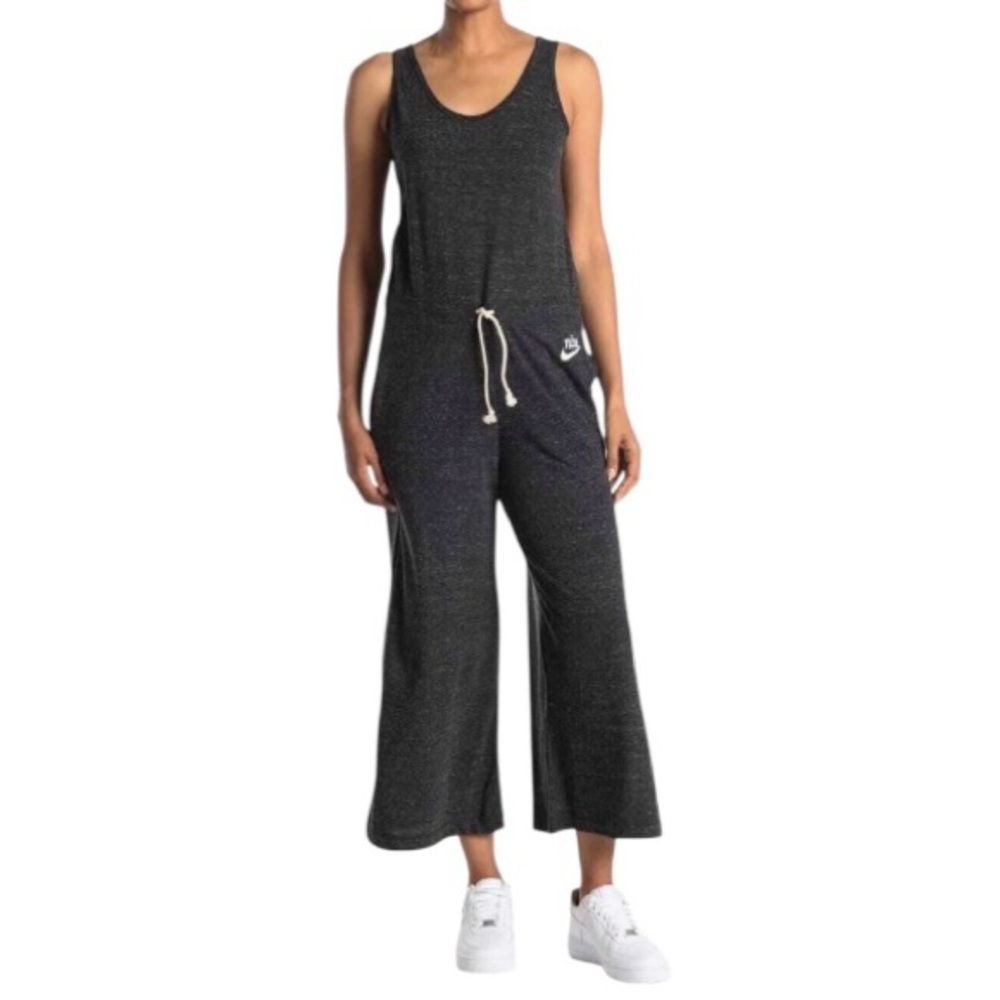Nike Sportswear Vintage Drawstring Wide Leg Grey Jumpsuit Women's Size SMALL